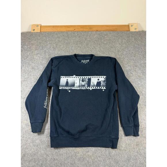 Taylor Swift Tops - Taylor Swift Folklore Album Film Crew Neck Sweatshirt Navy Women’s Small